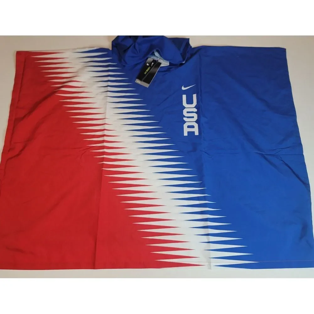 Nike Team USA Pullover Mens‎ S/M. Marathon Repel Poncho Jacket. CV0431-657 NWT